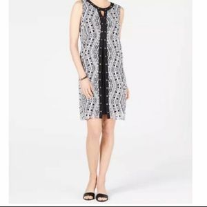 JM collection overlay sheath dress